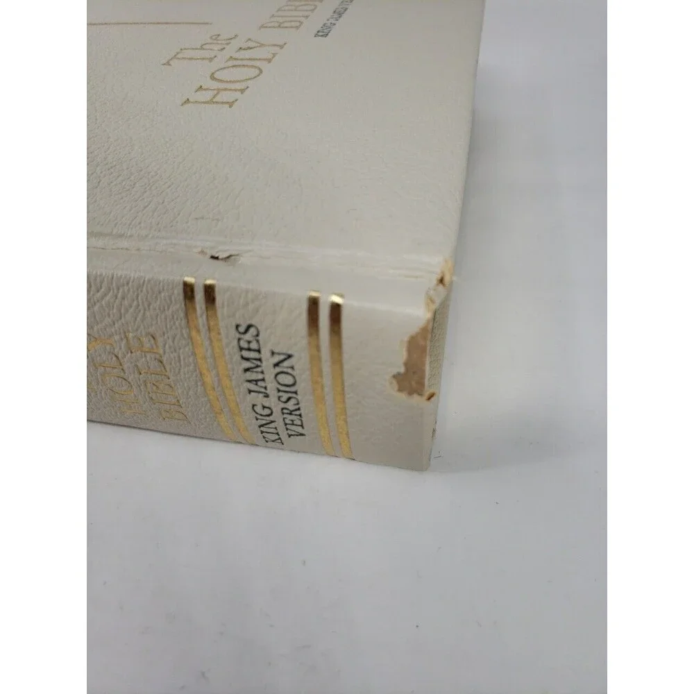 Holy Bible King James Version 1963 KJV Padded Cover VTG Gold Edge Good Council